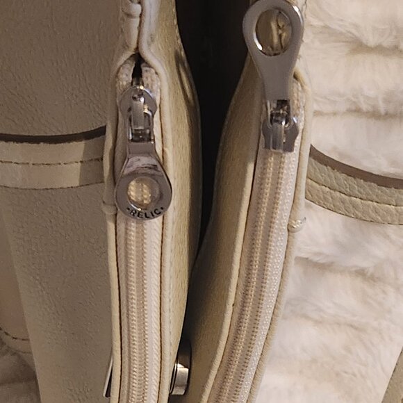 Relic Ivory Leather Shoulder Tote Handbag – Medium Size - Picture 9 of 10